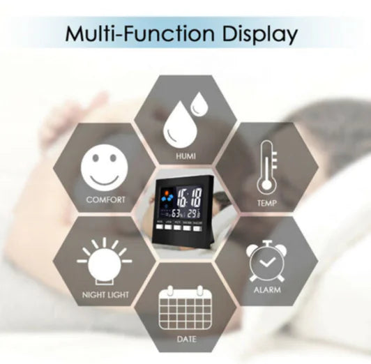 Multifunctional LED Calendar Clock with Weather Display