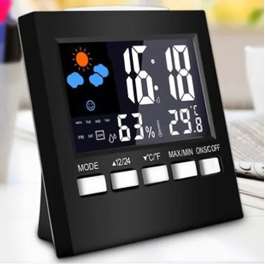 Multifunctional LED Calendar Clock with Weather Display