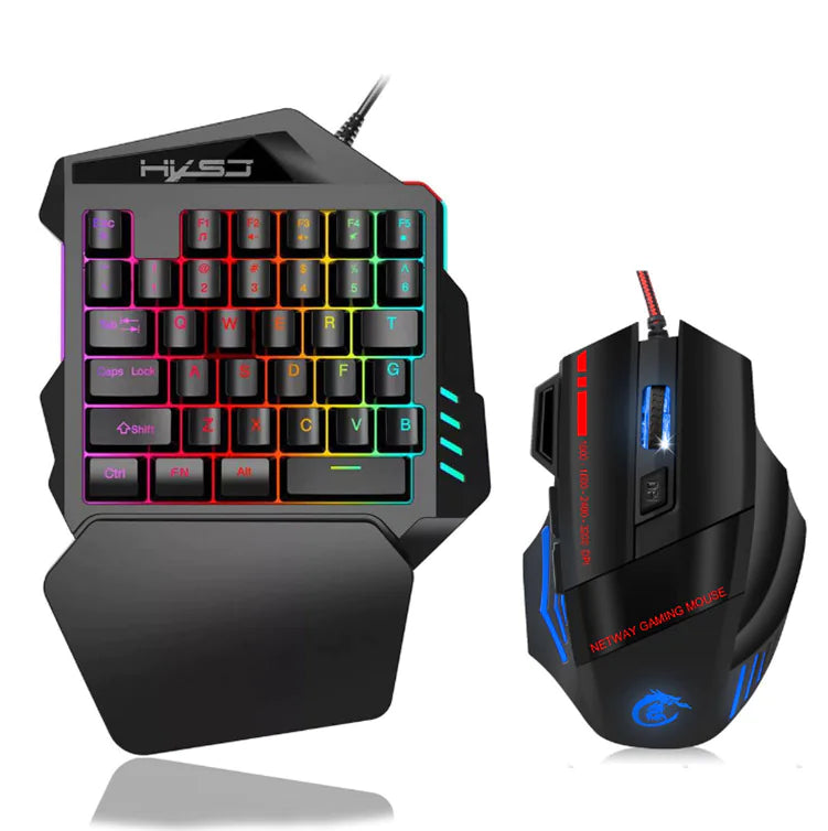 One-Handed Mechanical Gaming Keyboard SET – Precision at Your Fingertips